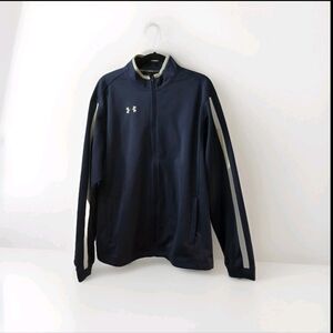 Under Armour Dark Blue Jacket with White Stripes Size L/G